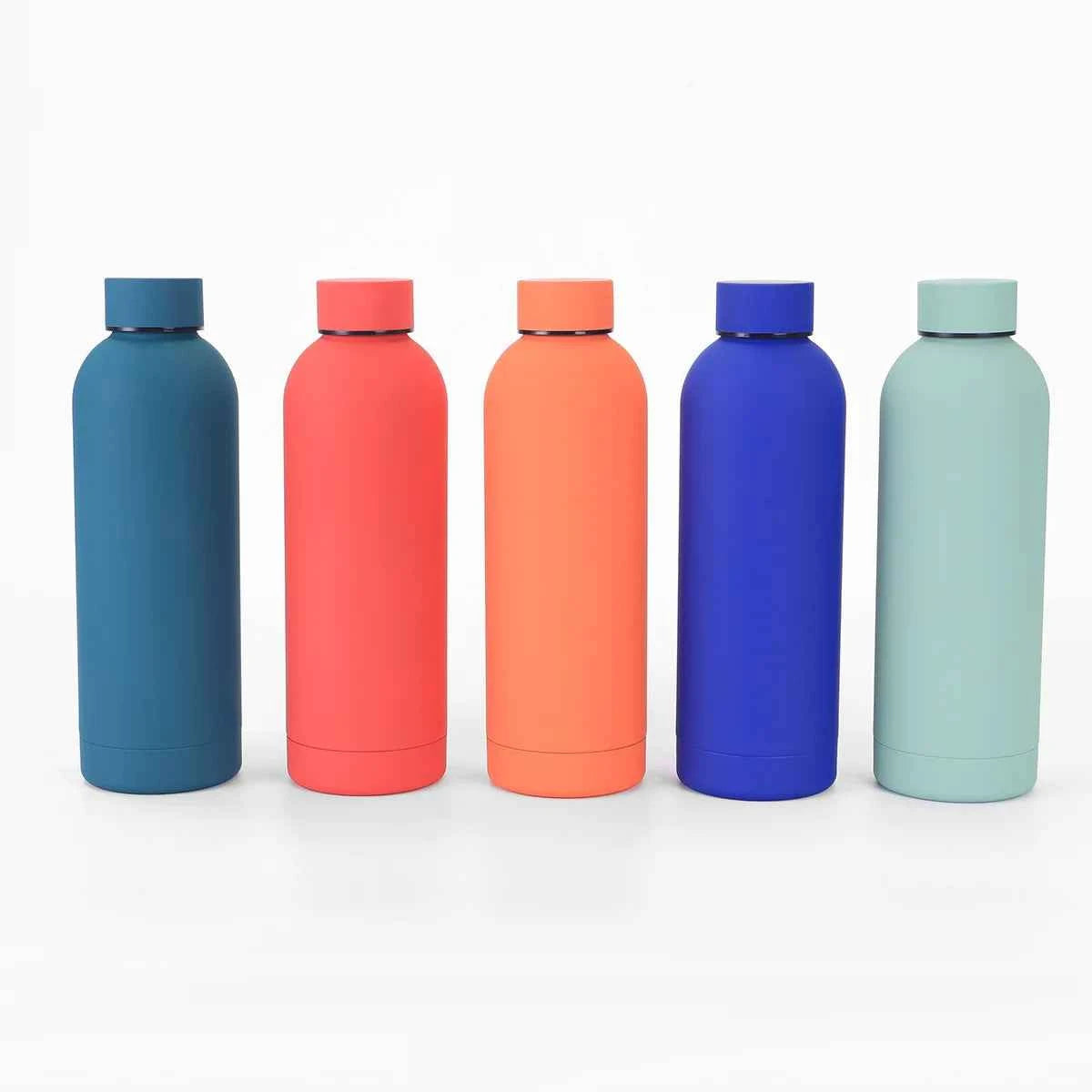 Matte Portable Stainless Steel 1000ml Water Bottle Outdoor Sports Travel Colorful Water Bottle