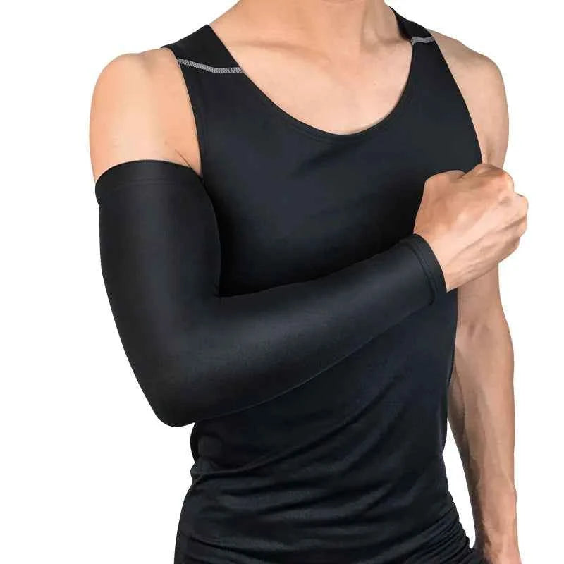 Sports Anti-Collision Breathable Arm Guard Extended Elbow Sleeve Outdoor Cycling Running Sun Protection Sleeve