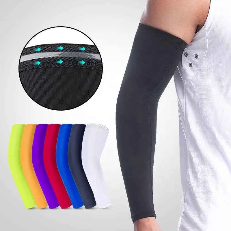 Sports Anti-Collision Breathable Arm Guard Extended Elbow Sleeve Outdoor Cycling Running Sun Protection Sleeve