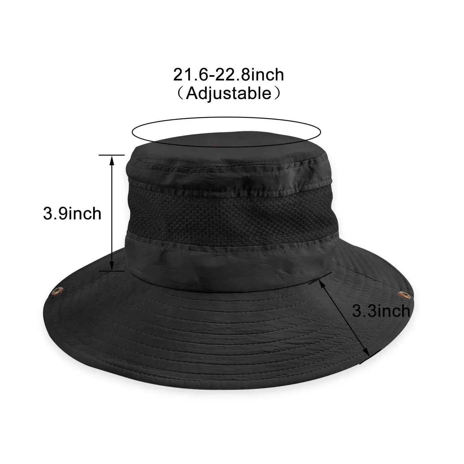 Super Wide Brim Sun Hat UPF50+ UV Protection Waterproof Nylon Bucket Hat Casual Sports Outdoor Travel Activities Fishing Hiking