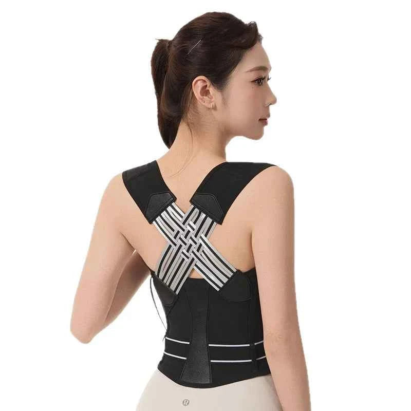Professional Back Support Posture Corrector Belt with Adjustable Straps and Shoulder Band for Adolescents and Adults