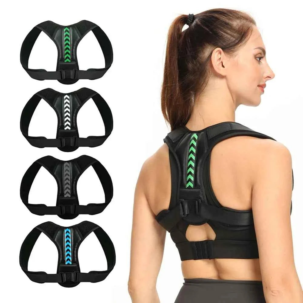 Orthopedic Neoprene Fitness Safety Back Brace Posture Corrector Adjustable Elastic Front Clavicle Straps Comfortable Back
