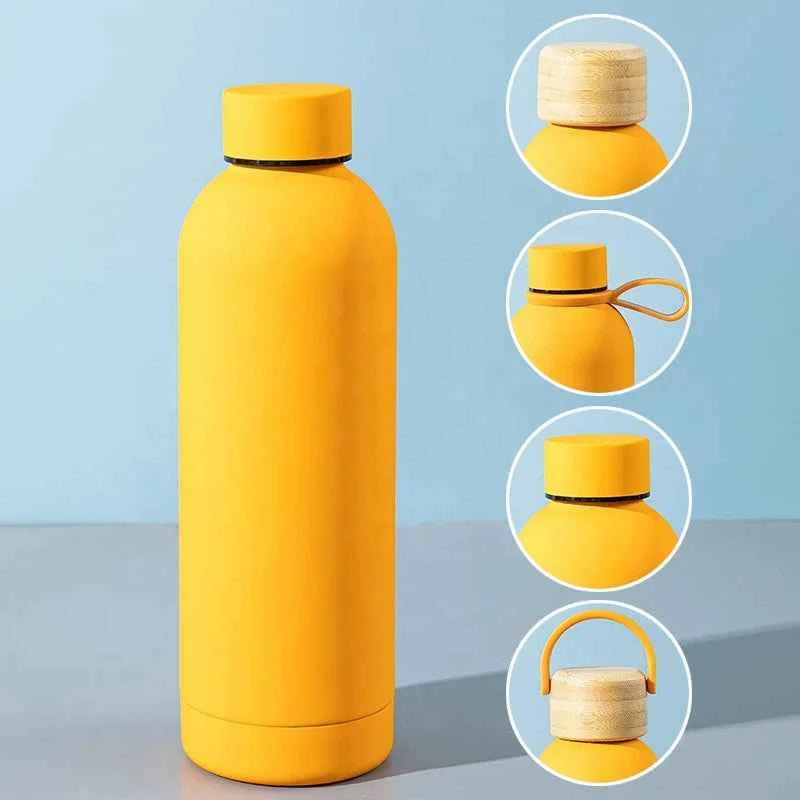 Matte Portable Stainless Steel 1000ml Water Bottle Outdoor Sports Travel Colorful Water Bottle