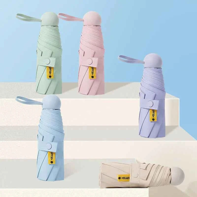 Wholesale Custom Logo Anti-UV Folding Mini Pocket Umbrella for Daily Use