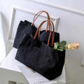 Daily Life Usage Handheld Shoulder Bag Tote with Open Closure 30-50cm Size Canvas & Cotton