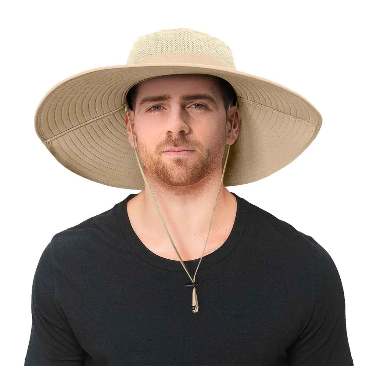 Super Wide Brim Sun Hat UPF50+ UV Protection Waterproof Nylon Bucket Hat Casual Sports Outdoor Travel Activities Fishing Hiking