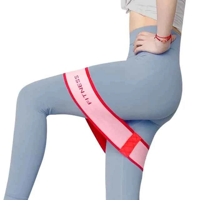 High Quality Peach Hip Loop Leg Fitness Training Loop Elastic Band Tension Band Yoga Squat Resistance Band