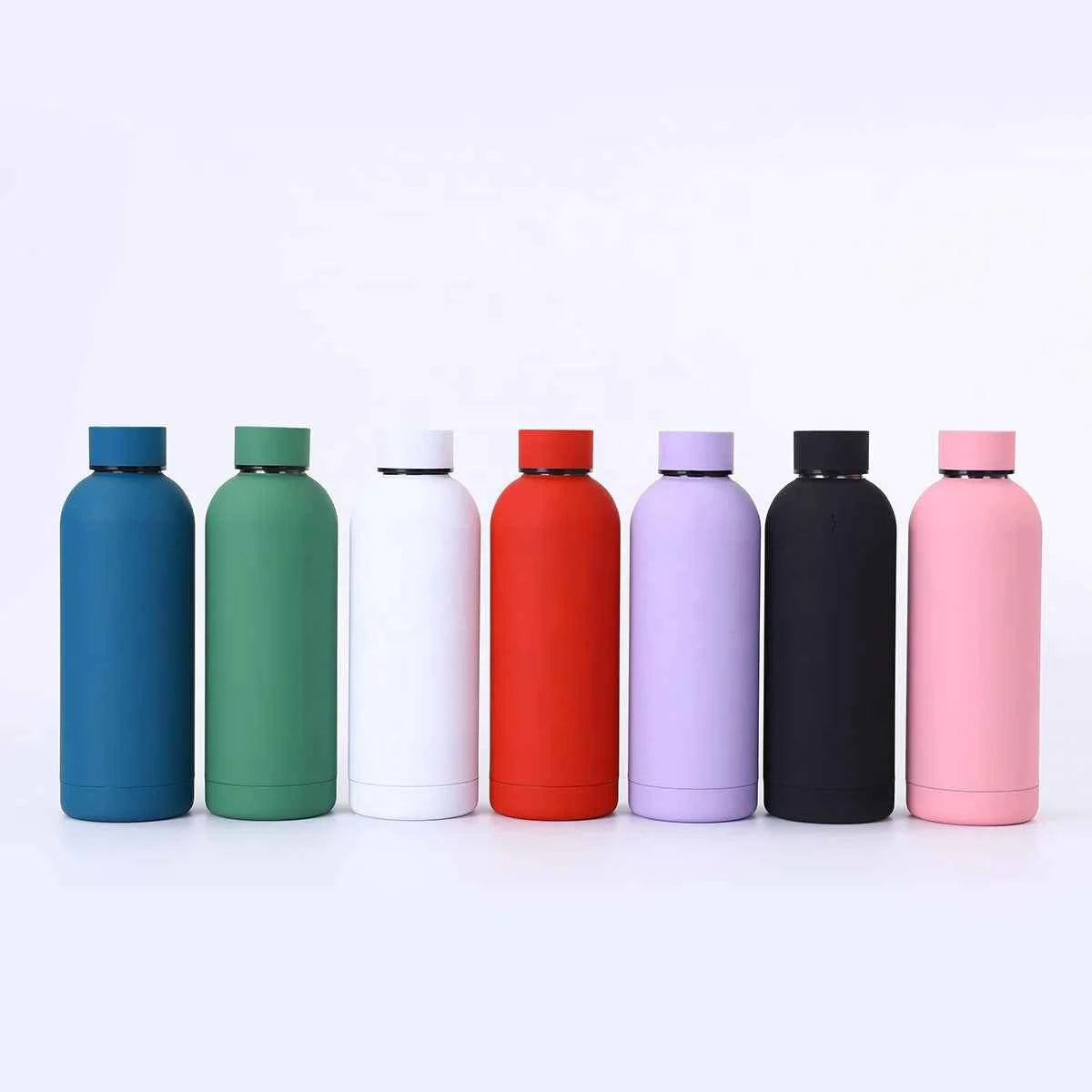 Matte Portable Stainless Steel 1000ml Water Bottle Outdoor Sports Travel Colorful Water Bottle