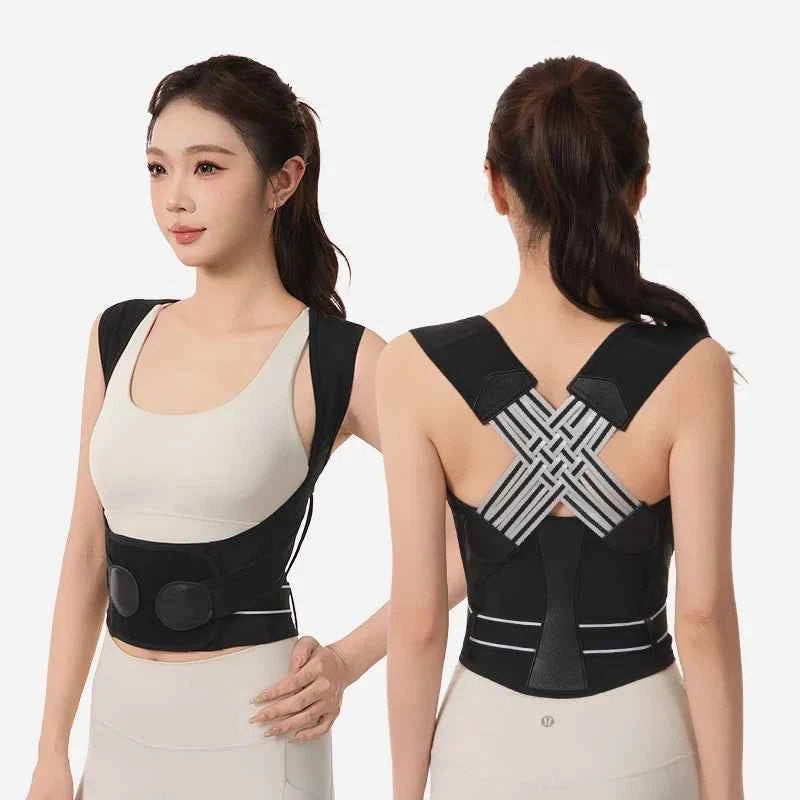 Professional Back Support Posture Corrector Belt with Adjustable Straps and Shoulder Band for Adolescents and Adults