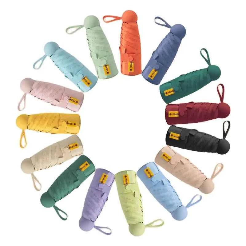 Wholesale Custom Logo Anti-UV Folding Mini Pocket Umbrella for Daily Use